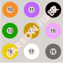 Load image into Gallery viewer, Buggy Wheel Stickers, R/C Colored Wheel Disks HTV-D-n-R Design