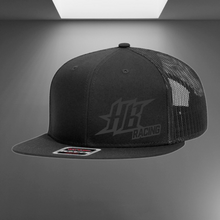 Load image into Gallery viewer, Custom HB Racing Blackout Hat, Sponsor Podium Hat, HB Racing Hat - HTV
