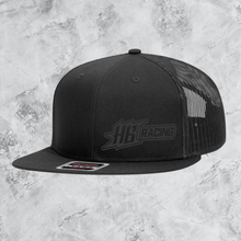 Load image into Gallery viewer, Custom HB Racing Blackout Hat, Sponsor Podium Hat, HB Racing Hat - HTV
