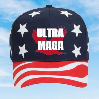 Trump Rally Hat, ULTRA MAGA Hat, HTV- Political-D-n-R Design