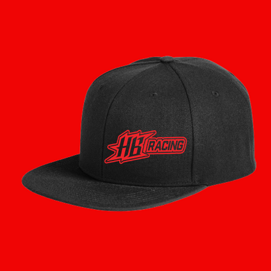 Custom Ball Cap, 6 Panel Flat Bill Sponsor HTV - HB Racing Hat-D-n-R Design