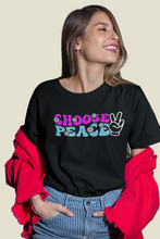 Load image into Gallery viewer, Groovy T Shirt, Trendy Throwback Unisex T Shirt HTV - Choose Peace-D-n-R Design