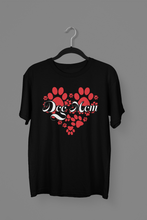 Load image into Gallery viewer, HTV Dog Mom Custom Design T Shirt – Heart UNI-D-n-R Design