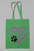 Load image into Gallery viewer, Dog Tote Bag HTV - Dog Mom 4 Paws-D-n-R Design
