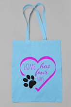 Load image into Gallery viewer, Dog Tote Bag HTV - Dog Mom 4 Paws-D-n-R Design