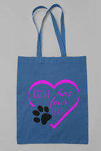 Load image into Gallery viewer, Dog Tote Bag HTV - Dog Mom 4 Paws-D-n-R Design