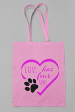 Load image into Gallery viewer, Dog Tote Bag HTV - Dog Mom 4 Paws-D-n-R Design