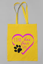 Load image into Gallery viewer, Dog Tote Bag HTV - Dog Mom 4 Paws-D-n-R Design