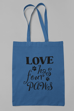Load image into Gallery viewer, Dog Tote Bag HTV- Four Paws-D-n-R Design
