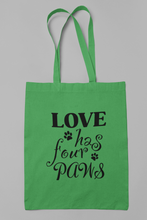 Load image into Gallery viewer, Dog Tote Bag HTV- Four Paws-D-n-R Design