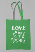 Load image into Gallery viewer, Dog Tote Bag HTV- Four Paws-D-n-R Design