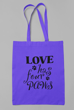Load image into Gallery viewer, Dog Tote Bag HTV- Four Paws-D-n-R Design