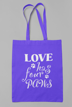Load image into Gallery viewer, Dog Tote Bag HTV- Four Paws-D-n-R Design