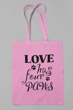Load image into Gallery viewer, Dog Tote Bag HTV- Four Paws-D-n-R Design