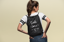 Load image into Gallery viewer, Drawstring Cinch Pack Teachers Backpack Book Bag- Teach Love Inspire HTV-D-n-R Design