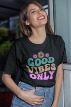 Load image into Gallery viewer, Groovy T Shirt, Trendy Throwback Unisex T Shirt HTV - Good Vibes Only-D-n-R Design