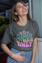 Load image into Gallery viewer, Groovy T Shirt, Trendy Throwback Unisex T Shirt HTV - Good Vibes Only-D-n-R Design