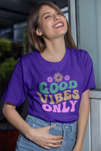 Load image into Gallery viewer, Groovy T Shirt, Trendy Throwback Unisex T Shirt HTV - Good Vibes Only-D-n-R Design
