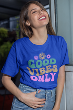 Load image into Gallery viewer, Groovy T Shirt, Trendy Throwback Unisex T Shirt HTV - Good Vibes Only-D-n-R Design
