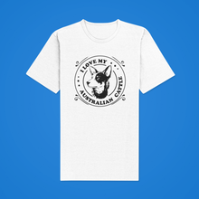 Load image into Gallery viewer, Dog Design T Shirt – Love Australian Cattle UNI HTV-D-n-R Design