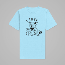 Load image into Gallery viewer, HTV Dog Design T Shirt – Love Pitbull UNI-D-n-R Design