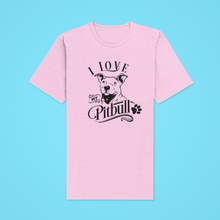 Load image into Gallery viewer, HTV Dog Design T Shirt – Love Pitbull UNI-D-n-R Design