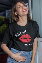 Load image into Gallery viewer, Lips T Shirt, Kiss Me T Shirt, Fun T Shirt, T Shirt for girls and women HTV-D-n-R Design