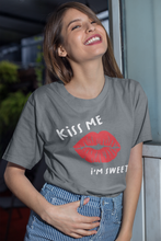 Load image into Gallery viewer, Lips T Shirt, Kiss Me T Shirt, Fun T Shirt, T Shirt for girls and women HTV-D-n-R Design