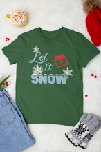 Load image into Gallery viewer, HTV Christmas Design T Shirt Unisex – Let It snow-D-n-R Design