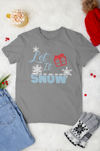 Load image into Gallery viewer, HTV Christmas Design T Shirt Unisex – Let It snow-D-n-R Design