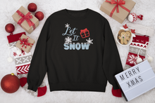 Load image into Gallery viewer, HTV Christmas Sweatshirt– Let It Snow SS-D-n-R Design