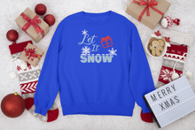 Load image into Gallery viewer, HTV Christmas Sweatshirt– Let It Snow SS-D-n-R Design