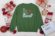 Load image into Gallery viewer, HTV Christmas Sweatshirt– Let It Snow SS-D-n-R Design