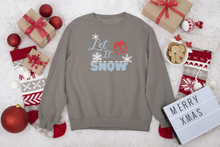 Load image into Gallery viewer, HTV Christmas Sweatshirt– Let It Snow SS-D-n-R Design