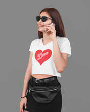 Load image into Gallery viewer, Cool Woman's crop T Shirt – Love Heart HTV-D-n-R Design