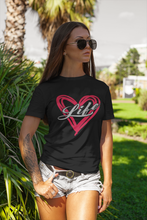 Load image into Gallery viewer, Custom Heart Design T Shirt – Love Life HTV-D-n-R Design