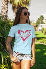 Load image into Gallery viewer, Custom Heart Design T Shirt – Love Life HTV-D-n-R Design