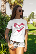 Load image into Gallery viewer, Custom Heart Design T Shirt – Love Life HTV-D-n-R Design