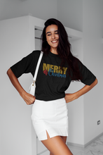 Load image into Gallery viewer, HTV Custom Christmas Design T Shirt – Merry Christmas-D-n-R Design
