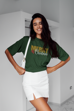 Load image into Gallery viewer, HTV Custom Christmas Design T Shirt – Merry Christmas-D-n-R Design