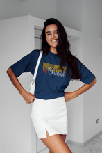 Load image into Gallery viewer, HTV Custom Christmas Design T Shirt – Merry Christmas-D-n-R Design