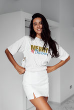 Load image into Gallery viewer, HTV Custom Christmas Design T Shirt – Merry Christmas-D-n-R Design