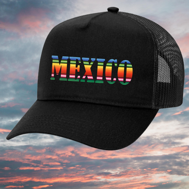 Fun Mexico Trucker Hat HTV - Sarape Mexico-D-n-R Design