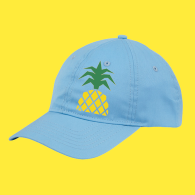 Pineapple Design Unstructured Hat, Dad Hat, Women's Hat - HTV-D-n-R Design