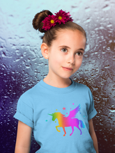 Load image into Gallery viewer, Rainbow Holographic Unicorn Youth, Toddler T Shirt - HTV-D-n-R Design