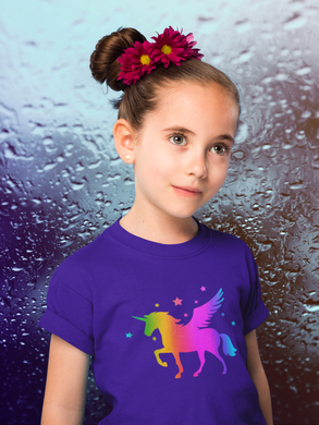 Rainbow Holographic Unicorn Youth, Toddler T Shirt - HTV-D-n-R Design