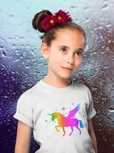 Load image into Gallery viewer, Rainbow Holographic Unicorn Youth, Toddler T Shirt - HTV-D-n-R Design