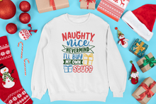 Load image into Gallery viewer, HTV Custom Christmas Design Sweatshirts– 4 Designs SS-D-n-R Design