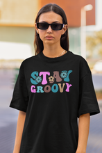 Load image into Gallery viewer, Groovy T Shirt, Trendy Throwback Unisex T Shirt HTV - Stay Groovy-D-n-R Design