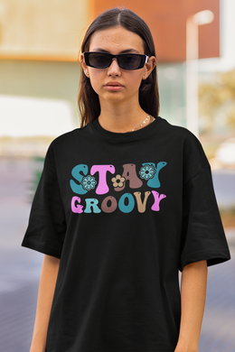 Groovy T Shirt, Trendy Throwback Unisex T Shirt HTV - Stay Groovy-D-n-R Design